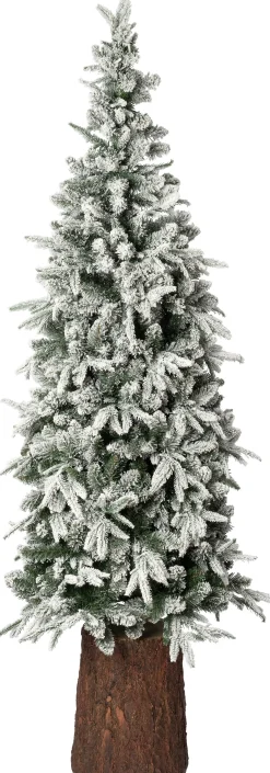 Intratuin kunstkerstboom Tronk besneeuwd op stam met 250 lampjes warm wit D 79 H 210 cm