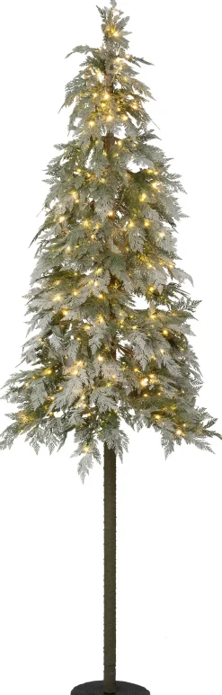 Intratuin kunstkerstboom Utah besneeuwd op voet met 350 lampjes warm wit D 78 H 210 cm