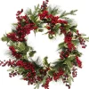 Intratuin kunst kerstkrans rood hulst en bessen D 50 cm