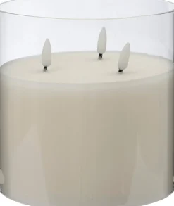 Intratuin LED kaars in glas Apollo transparant D 15 H 15 cm