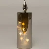 Intratuin LED kaars in glas brons D 9 H 26 cm