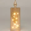 Intratuin LED kaars in glas oranje D 9 H 26 cm