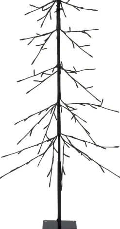 Intratuin LED kerstboom Daan zwart met 96 lampjes warm wit D 57 H 120 cm
