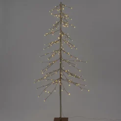 Intratuin LED kerstboom Daan goud met 216 lampjes warm wit D 82 H 180 cm