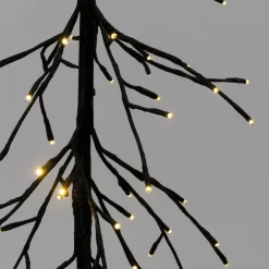 Intratuin LED kerstboom Daan zwart met 216 lampjes warm wit D 82 H 180 cm