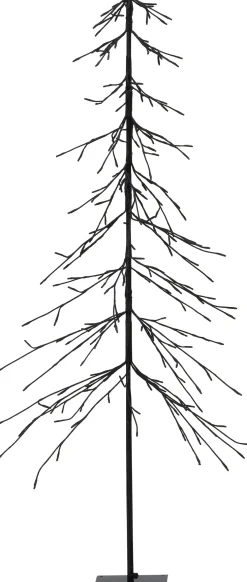 Intratuin LED kerstboom Daan zwart met 216 lampjes warm wit D 82 H 180 cm