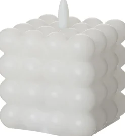 Intratuin LED stompkaars Doran wit 7,5 x 7,5 x 9,5 cm