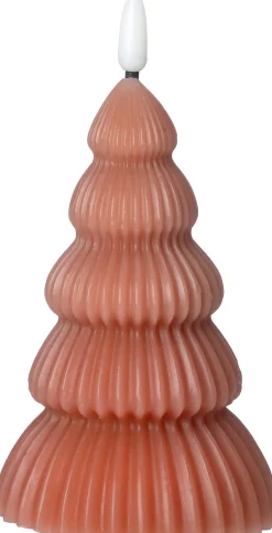 Intratuin LED stompkaars kerstboom Juna donker bruin D 8 H 13,5 cm