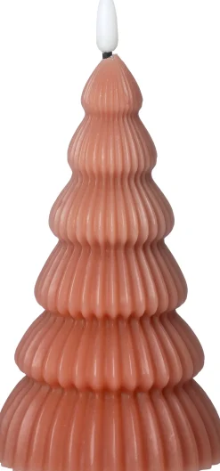 Intratuin LED stompkaars kerstboom Juna donker bruin D 8,5 H 17,5 cm