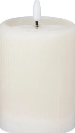 Intratuin LED stompkaars Stripe crème D 7,5 H 10 cm