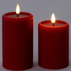 Intratuin LED stompkaars Stripe rood D 7,5 H 12,5 cm