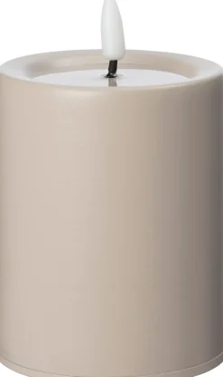 Intratuin LED stompkaars Venna beige D 8 H 12,5 cm