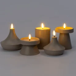 Intratuin LED stompkaars Venna beige D 8 H 12,5 cm