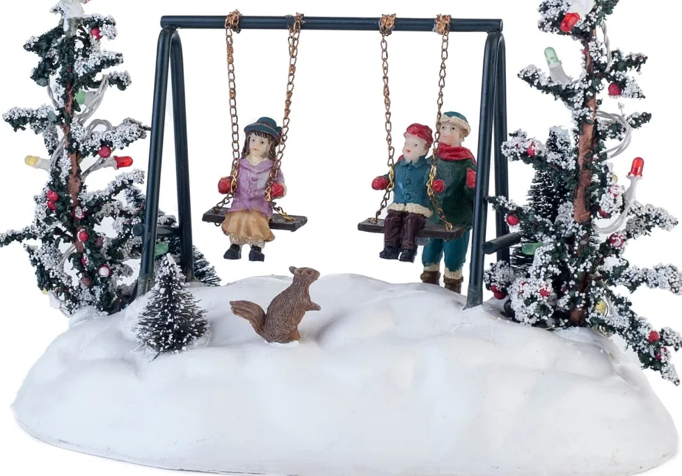 Intratuin miniatuur kinderen op schommel
