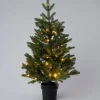 Intratuin mini kunstkerstboom in pot met 30 lampjes warm wit D 38 H 60 cm
