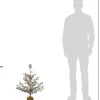 Intratuin mini kunstkerstboom Nyna besneeuwd op voet D 30 H 60 cm