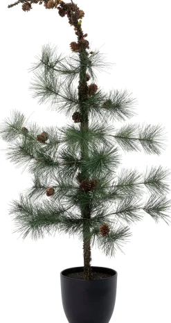 Intratuin mini kunstkerstboom Tip in pot met 35 lampjes warm wit D 35 H 60 cm