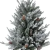 Intratuin mini kunstkerstboom in pot besneeuwd dennenappels D 68 H 90 cm