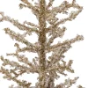 Intratuin mini kunstkerstboom Kristal goud met 60 lampjes warm wit D 38 H 61 cm