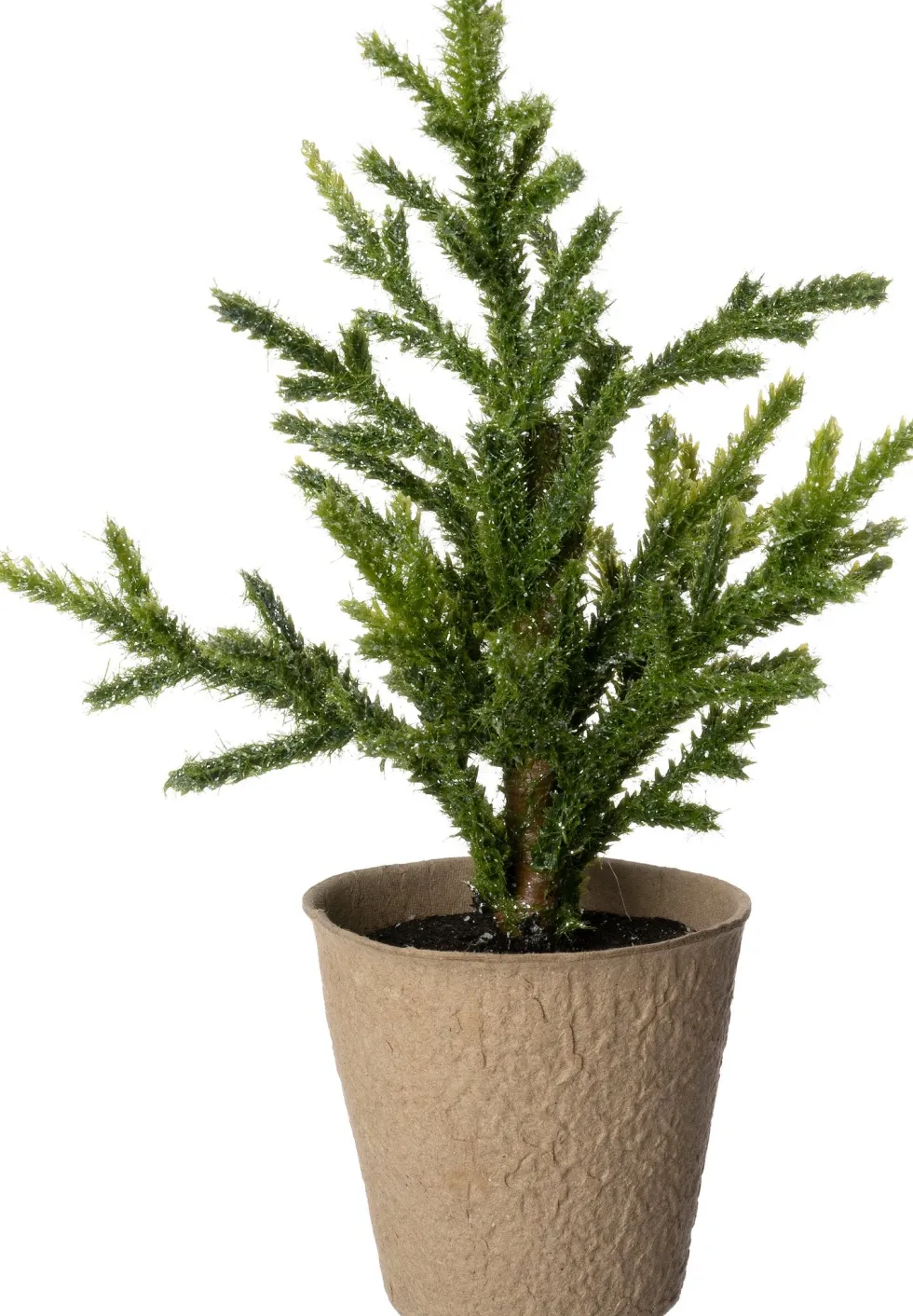 Intratuin mini kunstkerstboom Kraft in pot D 10 H 25 cm