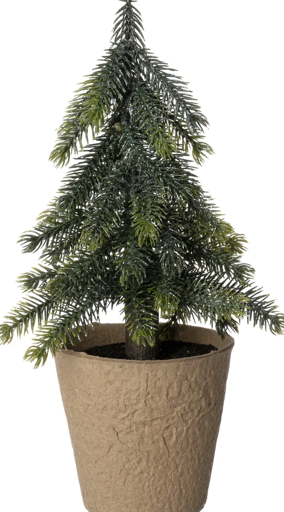 Intratuin mini kunstkerstboom Kraft in pot D 12 H 23 cm