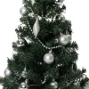 Intratuin mini kunstkerstboom Lawton kerstbal zilver met 20 lampjes extra warm D 32 H 60 cm