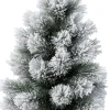Intratuin mini kunstkerstboom besneeuwd op jute voet D 35 H 60 cm