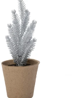 Intratuin mini kunstkerstboom Kraft zilver D 8 H 21 cm