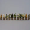Intratuin mini kunstkerstboom Kraft goud met 10 lampjes warm wit D 8 H 21 cm