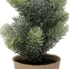 Intratuin mini kunstkerstboom Kraft met 10 lampjes warm wit D 9 H 24 cm
