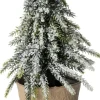 Intratuin mini kunstkerstboom Kraft besneeuwd in pot met 10 lampjes warm wit D 12 H 23 cm