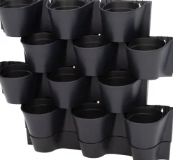 Intratuin muur bloempot Cascade antraciet 67 x 17,7 x 57 cm