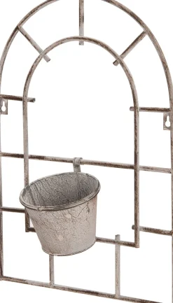 Intratuin muur bloempotten rek Chaikel grijs 36 x 15 x 50 cm