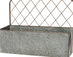 Intratuin muur bloempot Tim grijs 51,5 x 18,5 x 38 cm