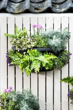 Intratuin muur bloempot zwart 50 x 26 x 21,5 cm