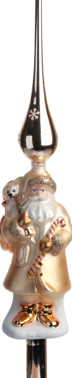 Intratuin piek kerstman met beer goud 7,1 x 6,7 x 36 cm
