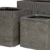 Intratuin plantenbak Lijnen grijs 37 x 37 x 36 cm