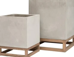Intratuin plantenbak op voet Bob grijs 40 x 40 x 52 cm