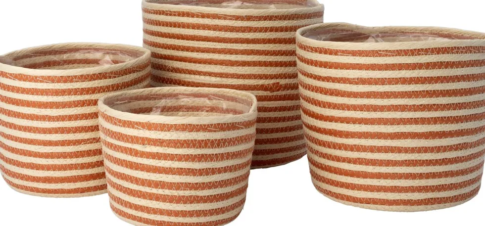 Intratuin plantenmand Elias naturel / oranje D 25 H 20 cm