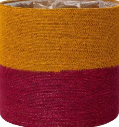 Intratuin plantenmand Mavis oranje / roze D 30 H 30 cm