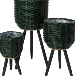 Intratuin plantenmand op poten Bobby groen D 29 H 59 cm