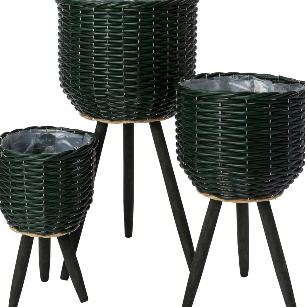 Intratuin plantenmand op poten Bobby groen D 29 H 59 cm