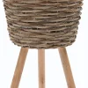 Intratuin plantenmand op poten naturel 27 x 27 x 45 cm