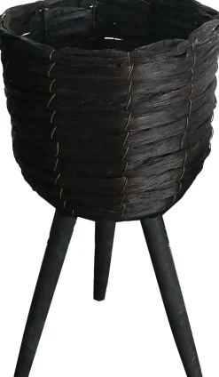 Intratuin plantenmand op poten Wolter zwart D 20,5 H 36 cm