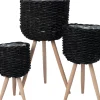 Intratuin plantenmand op poten Saar zwart D 21 H 33 cm