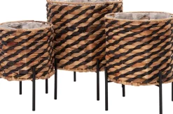 Intratuin plantenmand op poten Amani naturel D 34 H 33 cm