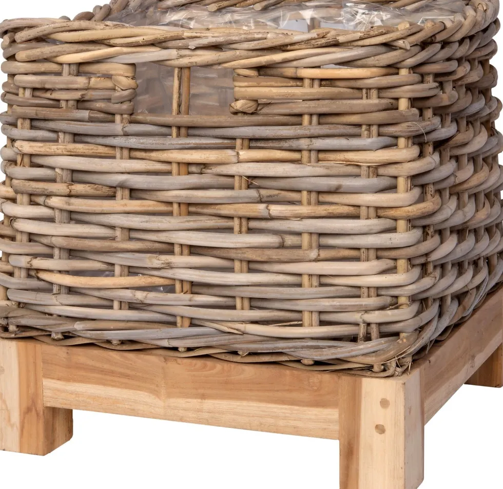 Intratuin plantenmand op voet Kobo naturel 48 x 48 x 48 cm