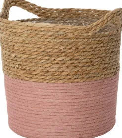 Intratuin plantenmand Rocky naturel / roze D 33 H 31 cm