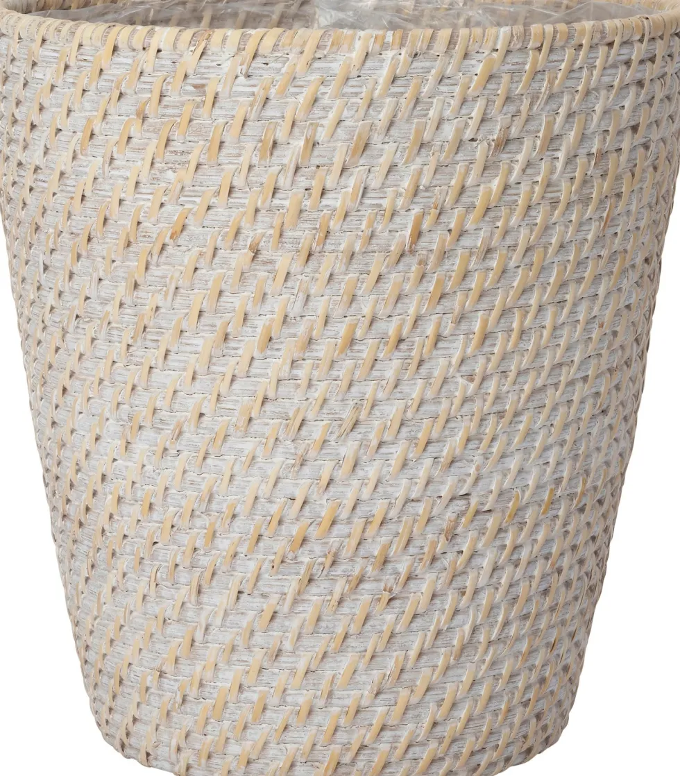 Intratuin plantenmand Sepp whitewash naturel D 28 H 30 cm