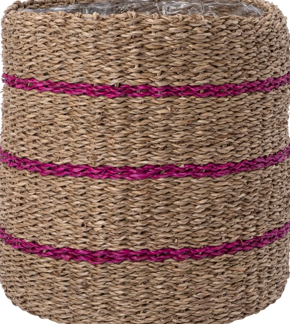 Intratuin plantenmand Stijn naturel / roze D 28 H 30 cm